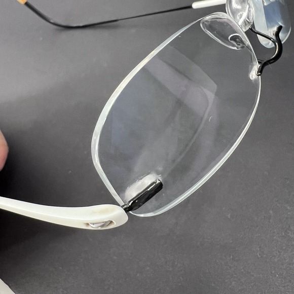 Silhouette Eyeglasses Rimless Frames Titanium White / Black - Picture 13 of 14